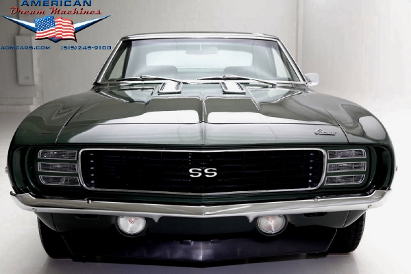 For Sale Used 1969 Chevrolet Camaro, RS/SS 4 speed Rally Sport Super Sport green | American Dream Machines Des Moines IA 50309