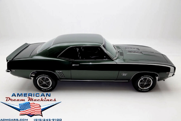 For Sale Used 1969 Chevrolet Camaro, RS/SS 4 speed Rally Sport Super Sport green | American Dream Machines Des Moines IA 50309