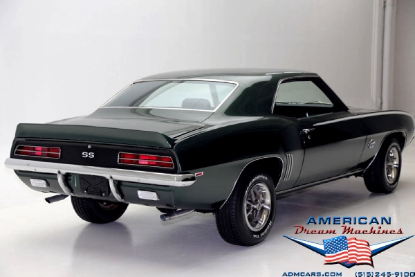 For Sale Used 1969 Chevrolet Camaro, RS/SS 4 speed Rally Sport Super Sport green | American Dream Machines Des Moines IA 50309