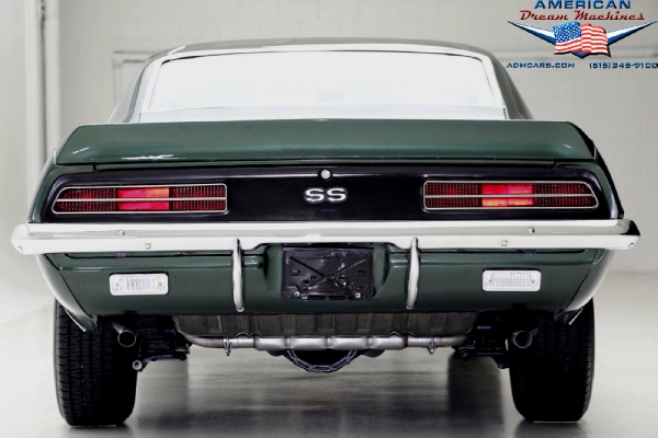 For Sale Used 1969 Chevrolet Camaro, RS/SS 4 speed Rally Sport Super Sport green | American Dream Machines Des Moines IA 50309