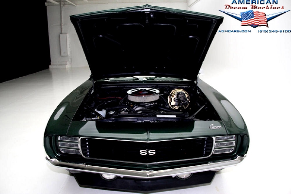 For Sale Used 1969 Chevrolet Camaro, RS/SS 4 speed Rally Sport Super Sport green | American Dream Machines Des Moines IA 50309