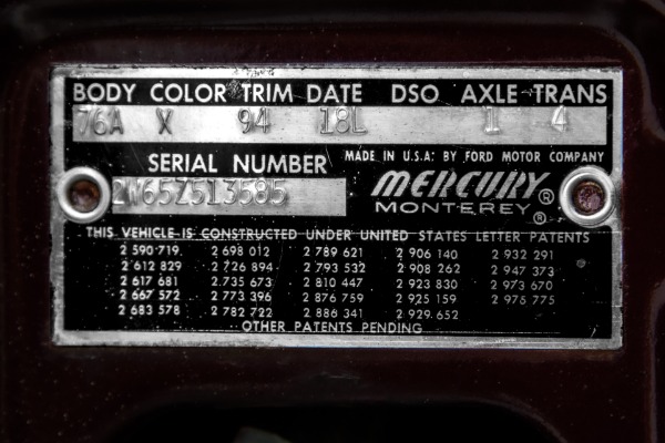 For Sale Used 1962 Mercury Monterey Black Cherry 390 AC | American Dream Machines Des Moines IA 50309