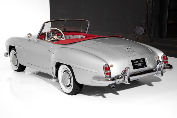 For Sale Used 1959 Mercedes-Benz 190SL Silver/Red Leather | American Dream Machines Des Moines IA 50309