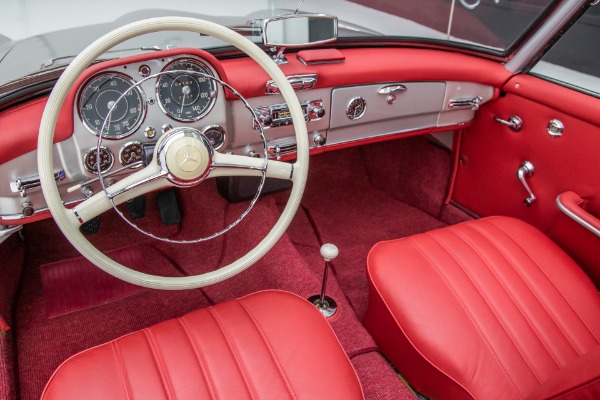 For Sale Used 1959 Mercedes-Benz 190SL Silver/Red Leather | American Dream Machines Des Moines IA 50309