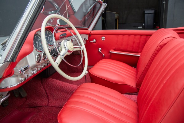 For Sale Used 1959 Mercedes-Benz 190SL Silver/Red Leather | American Dream Machines Des Moines IA 50309