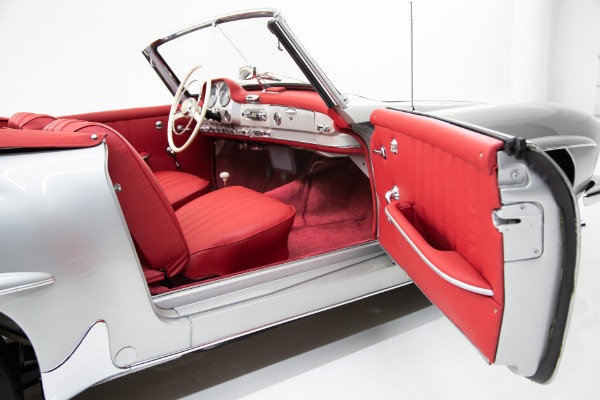 For Sale Used 1959 Mercedes-Benz 190SL Silver/Red Leather | American Dream Machines Des Moines IA 50309