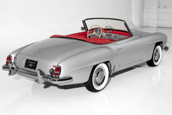 For Sale Used 1959 Mercedes-Benz 190SL Silver/Red Leather | American Dream Machines Des Moines IA 50309