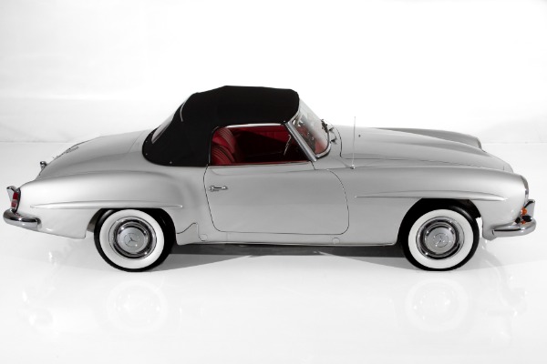 For Sale Used 1959 Mercedes-Benz 190SL Silver/Red Leather | American Dream Machines Des Moines IA 50309