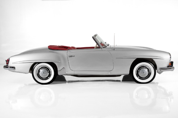 For Sale Used 1959 Mercedes-Benz 190SL Silver/Red Leather | American Dream Machines Des Moines IA 50309