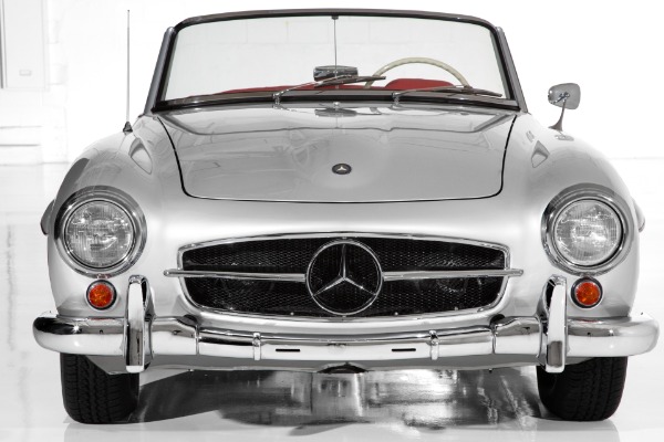 For Sale Used 1959 Mercedes-Benz 190SL Silver/Red Leather | American Dream Machines Des Moines IA 50309