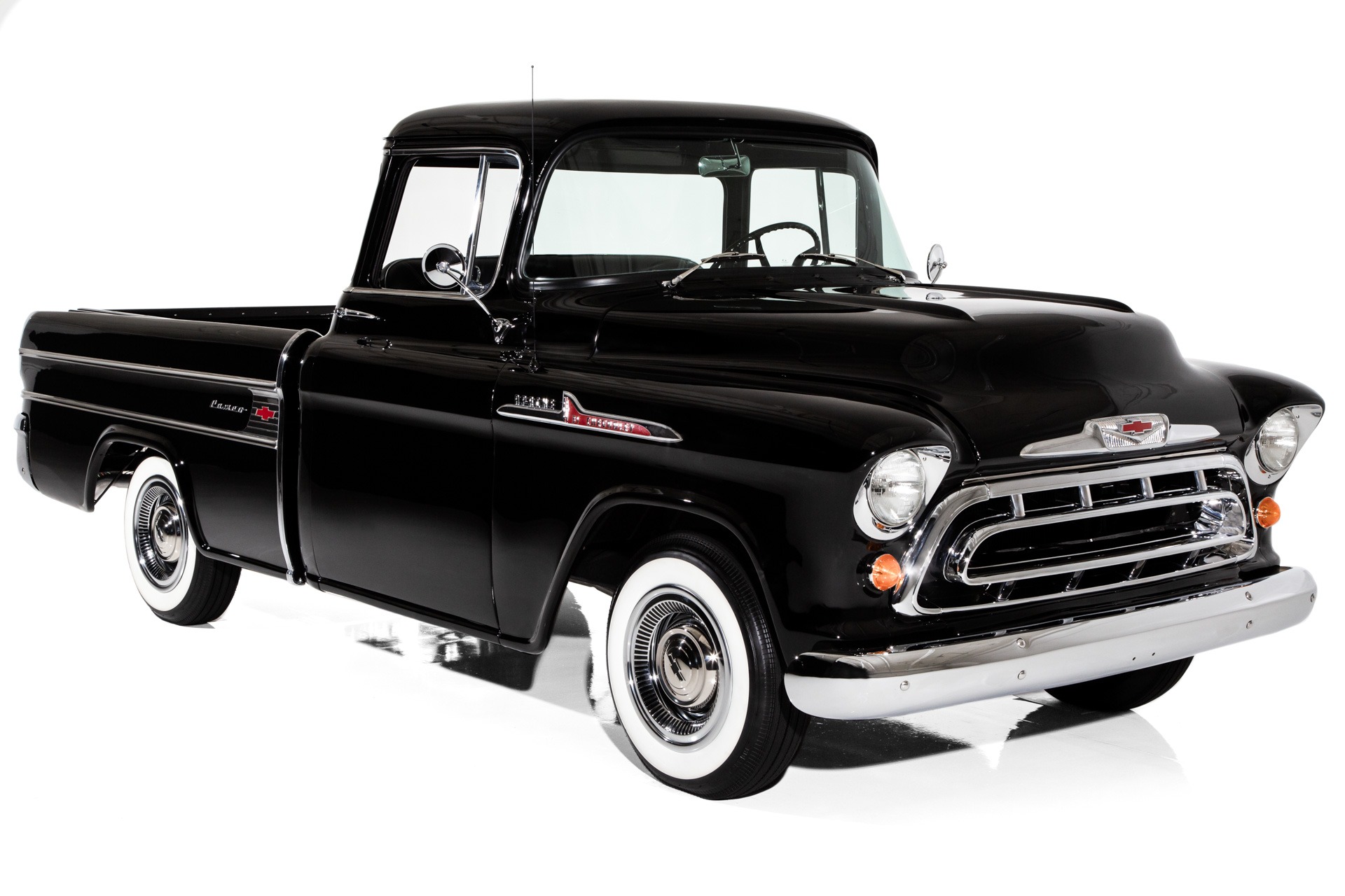 For Sale Used 1957 Chevrolet Pickup Black Cameo V8 4-Speed | American Dream Machines Des Moines IA 50309