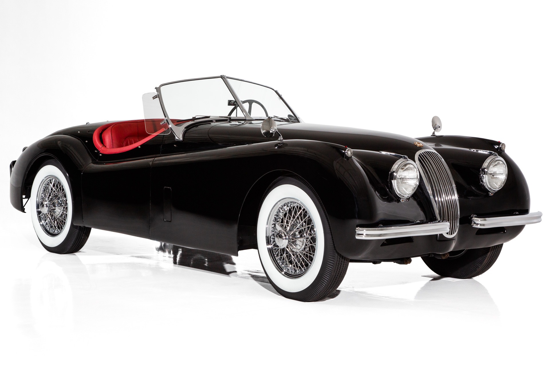 For Sale Used 1954 Jaguar XK120 SE Stunning Black/Red | American Dream Machines Des Moines IA 50309