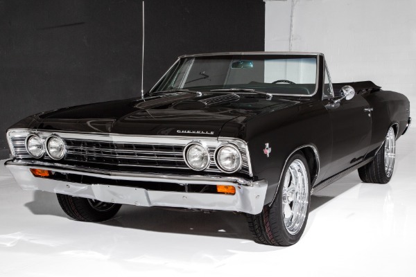 For Sale Used 1967 Chevrolet Chevelle Triple Black 327 Auto AC | American Dream Machines Des Moines IA 50309