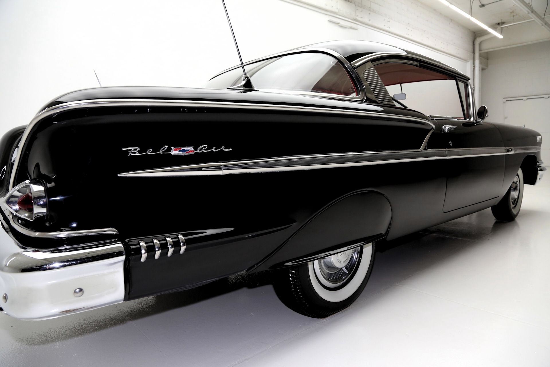 For Sale Used 1958 Chevrolet Bel Air Hardtop Black red, 348 | American Dream Machines Des Moines IA 50309