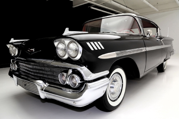 For Sale Used 1958 Chevrolet Bel Air Hardtop Black red, 348 | American Dream Machines Des Moines IA 50309