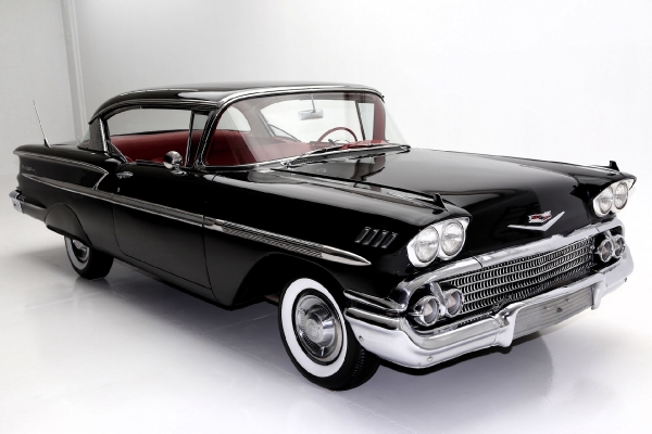 For Sale Used 1958 Chevrolet Bel Air Hardtop Black red, 348 | American Dream Machines Des Moines IA 50309