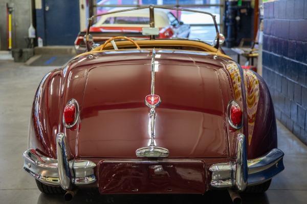 For Sale Used 1957 Jaguar XK140 Burgundy Roadster 4-speed | American Dream Machines Des Moines IA 50309