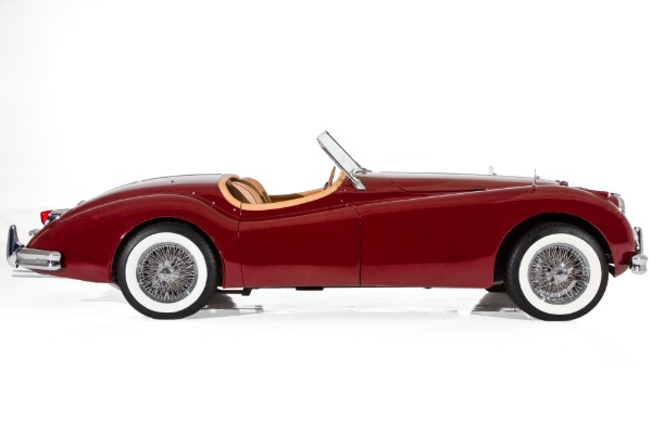 For Sale Used 1957 Jaguar XK140 Burgundy Roadster 4-speed | American Dream Machines Des Moines IA 50309