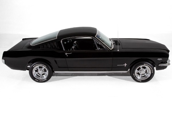 For Sale Used 1965 Ford Mustang Black/Black Fastback, A Code  Built 302, 4-Speed Vintage AC | American Dream Machines Des Moines IA 50309