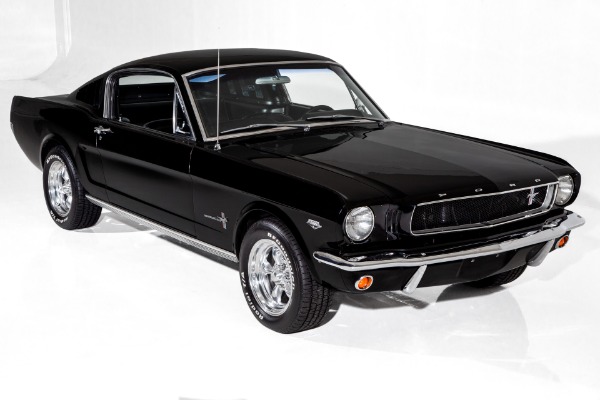 For Sale Used 1965 Ford Mustang Black/Black Fastback, A Code  Built 302, 4-Speed Vintage AC | American Dream Machines Des Moines IA 50309