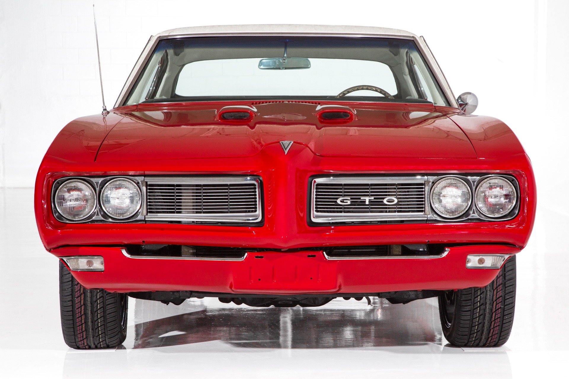 For Sale Used 1968 Pontiac GTO Solar Red  400ci, Auto, PS, PB | American Dream Machines Des Moines IA 50309