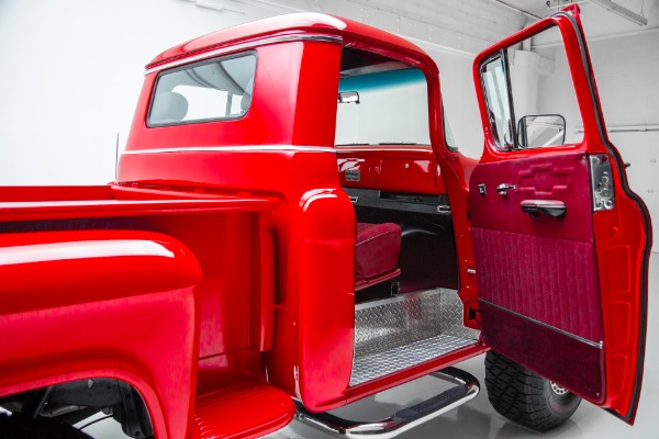 For Sale Used 1955 Chevrolet Pickup Big Red! 4x4 350/375hp AC | American Dream Machines Des Moines IA 50309