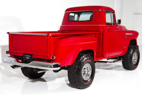 For Sale Used 1955 Chevrolet Pickup Big Red! 4x4 350/375hp AC | American Dream Machines Des Moines IA 50309