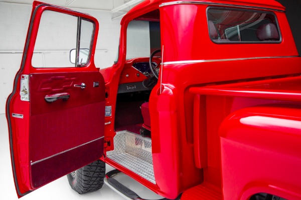 For Sale Used 1955 Chevrolet Pickup Big Red! 4x4 350/375hp AC | American Dream Machines Des Moines IA 50309