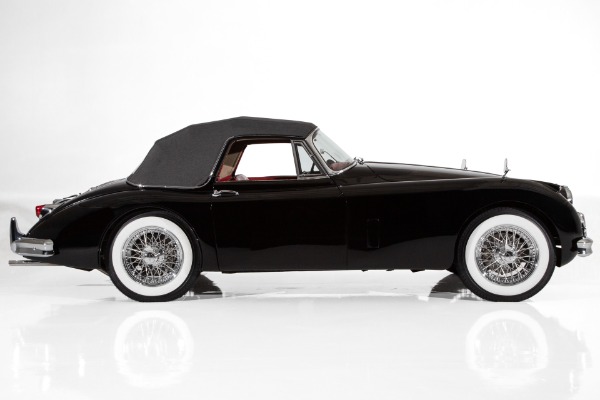 For Sale Used 1959 Jaguar XK150 Rare Black & Red Drop Head Coupe | American Dream Machines Des Moines IA 50309