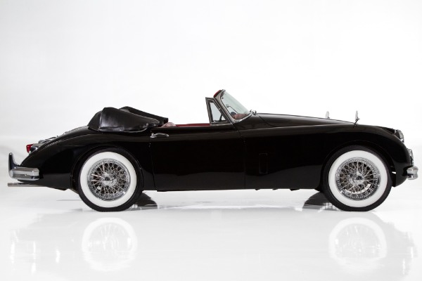 For Sale Used 1959 Jaguar XK150 Rare Black & Red Drop Head Coupe | American Dream Machines Des Moines IA 50309