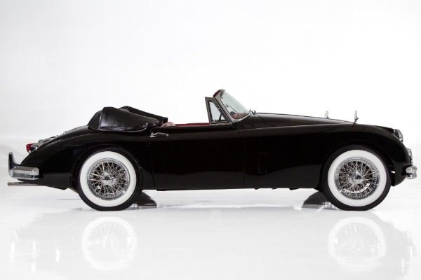 For Sale Used 1959 Jaguar XK150 Rare Black & Red Drop Head Coupe | American Dream Machines Des Moines IA 50309