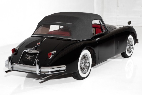 For Sale Used 1959 Jaguar XK150 Rare Black & Red Drop Head Coupe | American Dream Machines Des Moines IA 50309