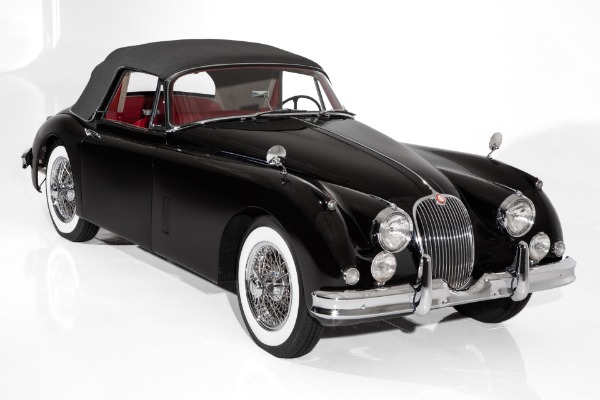 For Sale Used 1959 Jaguar XK150 Rare Black & Red Drop Head Coupe | American Dream Machines Des Moines IA 50309