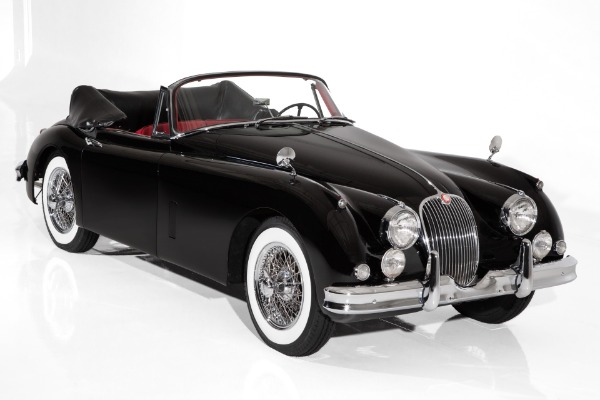 For Sale Used 1959 Jaguar XK150 Rare Black & Red Drop Head Coupe | American Dream Machines Des Moines IA 50309