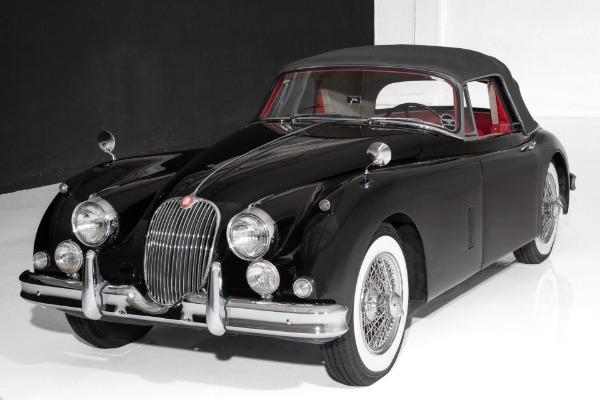 For Sale Used 1959 Jaguar XK150 Rare Black & Red Drop Head Coupe | American Dream Machines Des Moines IA 50309