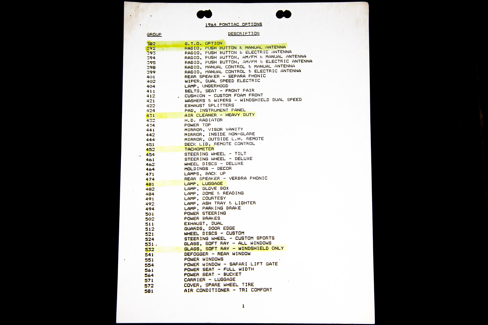 Used 1964 Pontiac GTO 389 Auto PHS Documents | St. Petersburg, FL