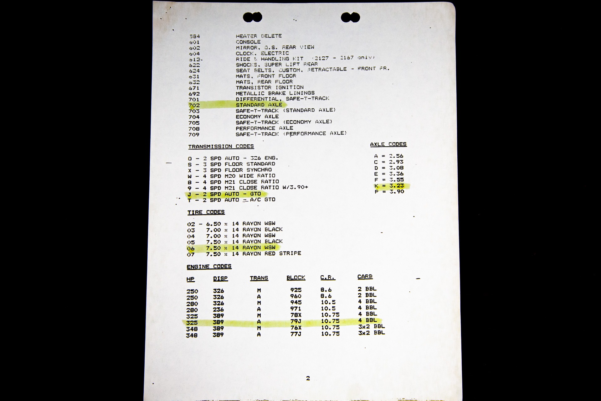 Used 1964 Pontiac GTO 389 Auto PHS Documents | St. Petersburg, FL