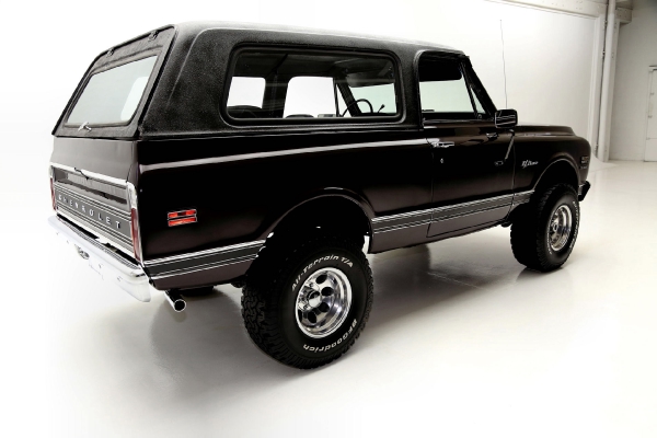 For Sale Used 1972 Chevrolet K5 Blazer Black Cherry, 4x4 Houndstooth | American Dream Machines Des Moines IA 50309