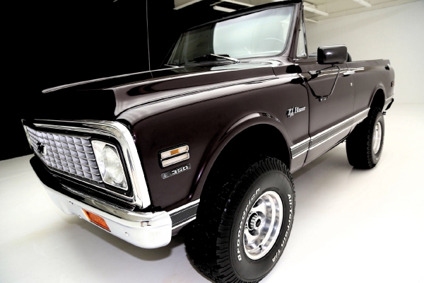 For Sale Used 1972 Chevrolet K5 Blazer Black Cherry, 4x4 Houndstooth | American Dream Machines Des Moines IA 50309