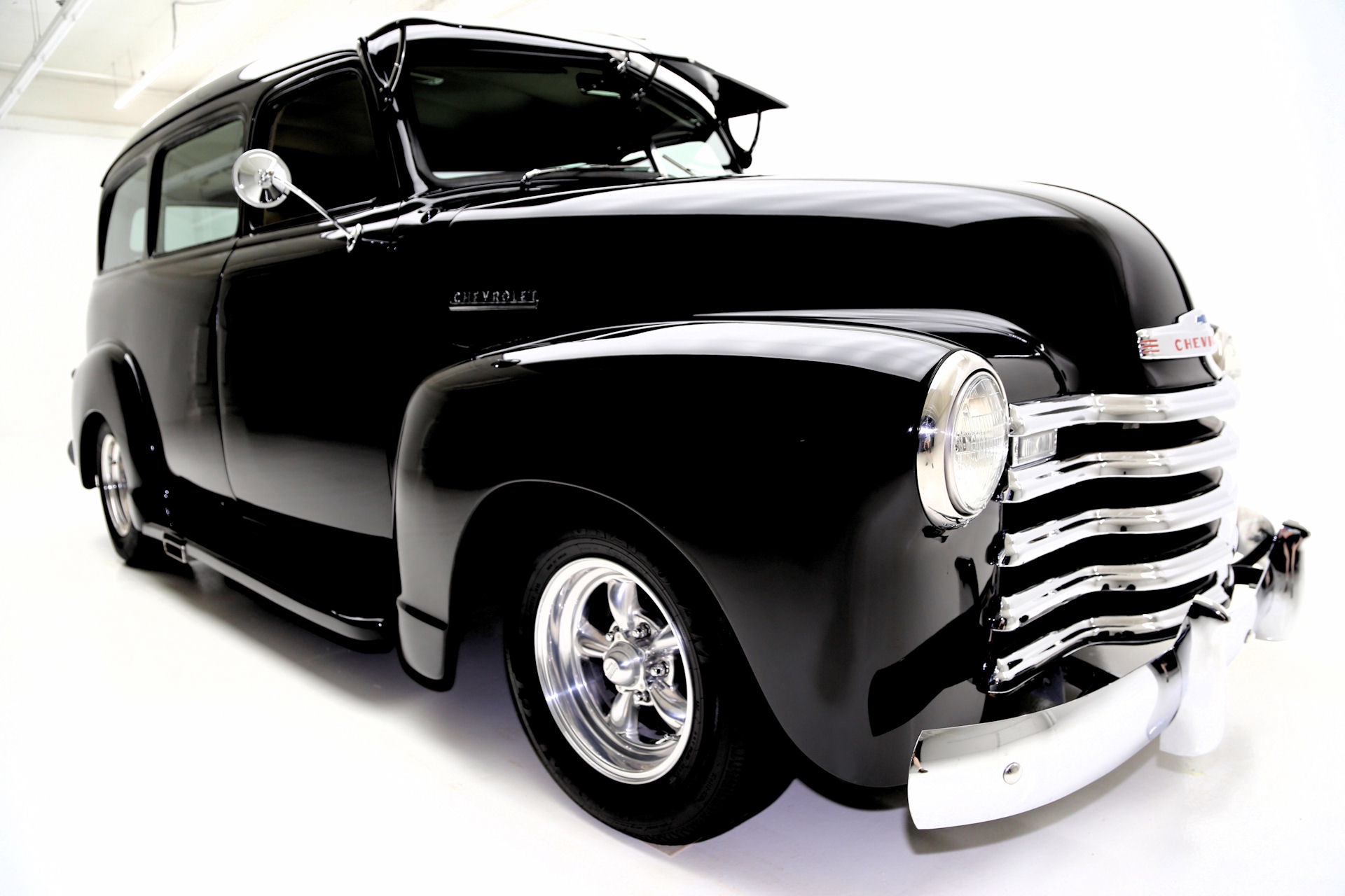 For Sale Used 1951 Chevrolet Suburban Black ProTour 350 AC | American Dream Machines Des Moines IA 50309