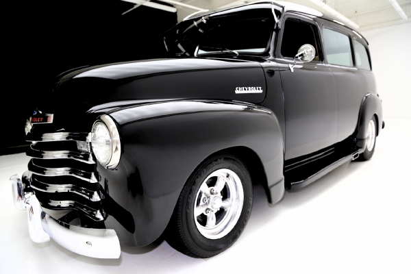 For Sale Used 1951 Chevrolet Suburban Black ProTour 350 AC | American Dream Machines Des Moines IA 50309