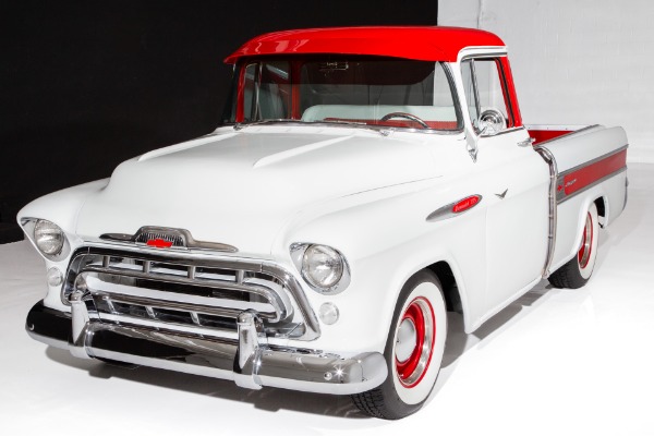 For Sale Used 1955 Chevrolet Pickup Cameo 350 Auto PS A/C | American Dream Machines Des Moines IA 50309