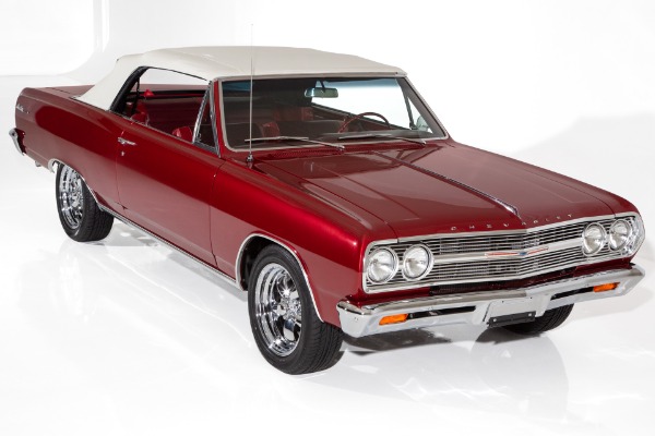 For Sale Used 1965 Chevrolet Chevelle Red on Red Auto PS PB | American Dream Machines Des Moines IA 50309