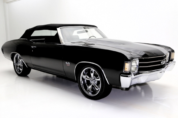 For Sale Used 1972 Chevrolet Chevelle convertible Black 454ci 4-speed | American Dream Machines Des Moines IA 50309