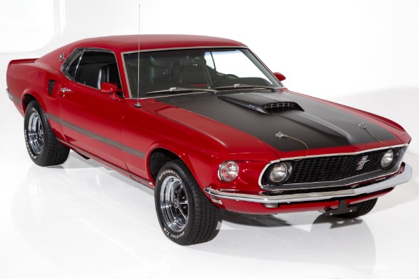 For Sale Used 1969 Ford Mustang Mach 1 Red/Black 351  4-Speed | American Dream Machines Des Moines IA 50309
