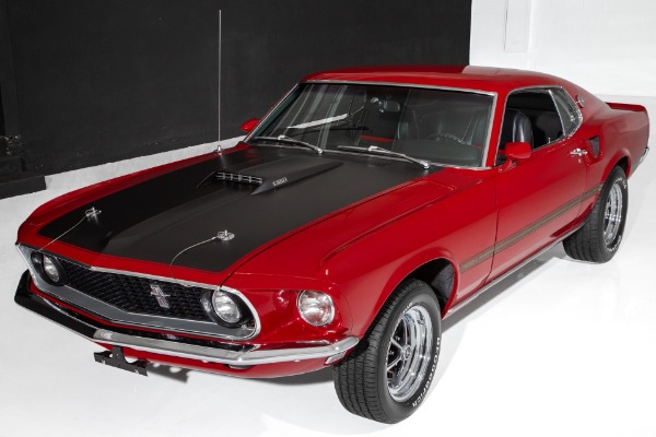 For Sale Used 1969 Ford Mustang Mach 1 Red/Black 351  4-Speed | American Dream Machines Des Moines IA 50309