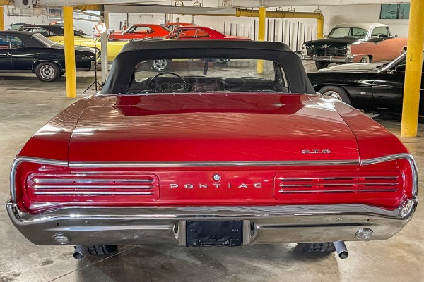 For Sale Used 1966 Pontiac Lemans/Tempest Red Convertible, GTO Options Added, Black Buckets & Console, Auto, PS | American Dream Machines Des Moines IA 50309