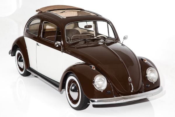 For Sale Used 1959 Volkswagen Beetle Mocha & Cream, 1500cc 4-Spd | American Dream Machines Des Moines IA 50309