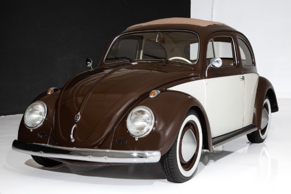 For Sale Used 1959 Volkswagen Beetle Mocha & Cream, 1500cc 4-Spd | American Dream Machines Des Moines IA 50309