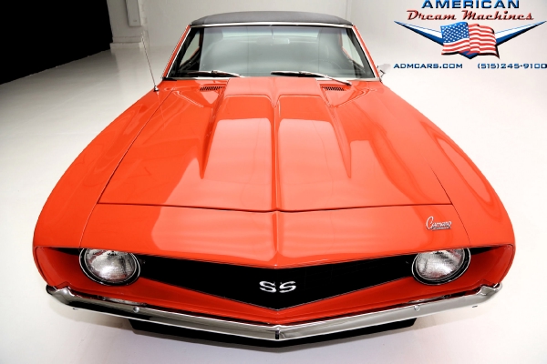 For Sale Used 1969 Chevrolet Camaro coupe, Hugger Orange, SS options | American Dream Machines Des Moines IA 50309